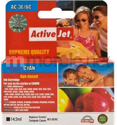 Tusz Activejet tusz AC-3e/6CN / BCI-3eC / BCI-6C (cyan)