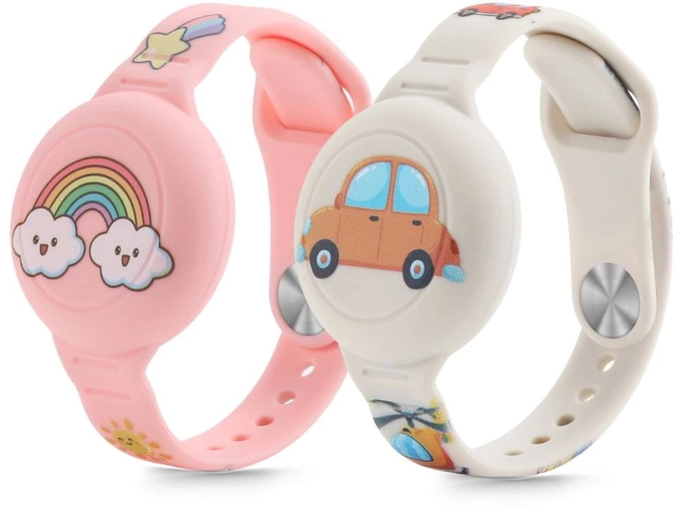 Pasek Tech-Protect Smooth For Kids do Apple AirTag 1 / 2 Colorful [2 PACK]