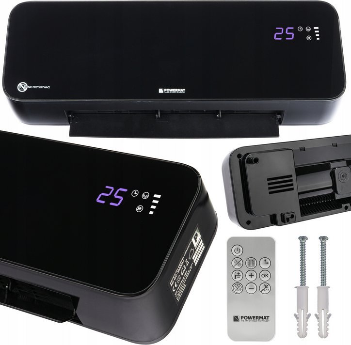 Powermat Kurtyna powietrzna Grzejnik CERAMICZNY 2000W Pilot Termowentylator LCD