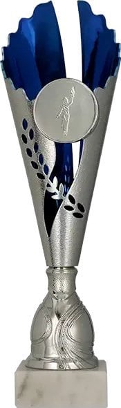 Victoria Sport Puchar plastikowy srebrno - niebieski