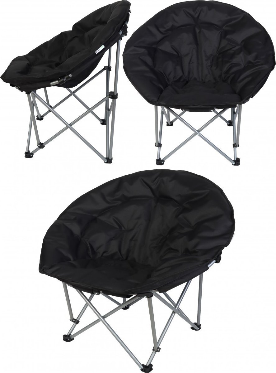 Enero FOTEL TURYSTYCZNY SKŁADANY TRIP 83x80x40CM CZARNY