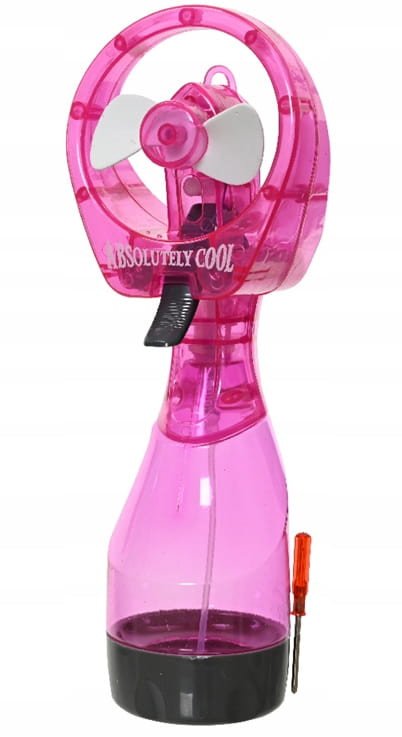 Wentylator plastikowy na baterie 10x27,5x7,8cm Lekki praktyczny wiatrak