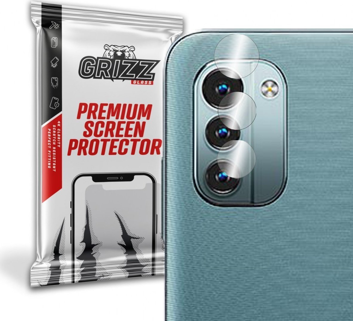 GrizzGlass Szkło hybrydowe na aparat Grizz Nokia G21 Dual SIM