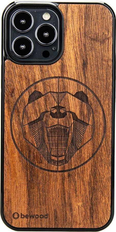 BeWood Drewniane Etui iPhone 13 Pro Max NIEDŹWIEDŹ MERBAU
