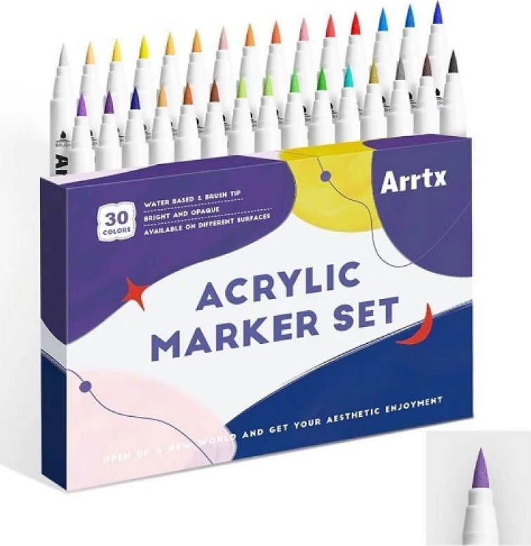 ARRTX Akriliniai markeriai - flomasteriai ARRTX, 30 spalvų
