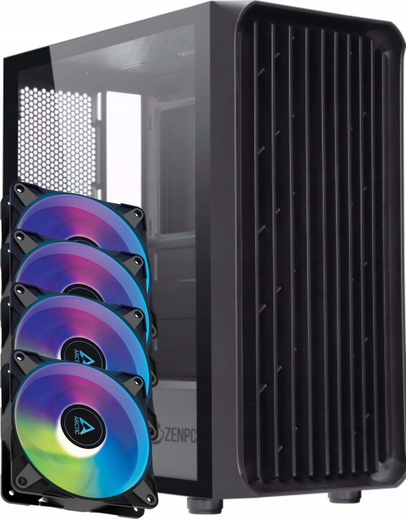 Obudowa Zenpc Obudowa do komputera ZENPC Z3 Air Black 4x P12 PWM PST Black ARGB 120mm