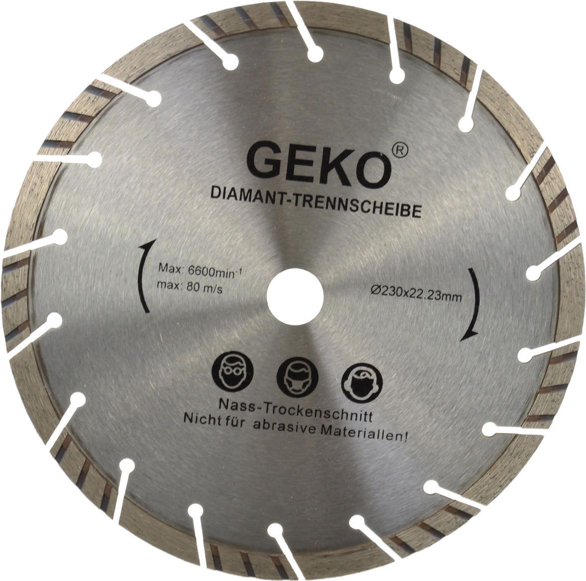 Geko tarcza diamentowa 230mm szara-laser (G00223)