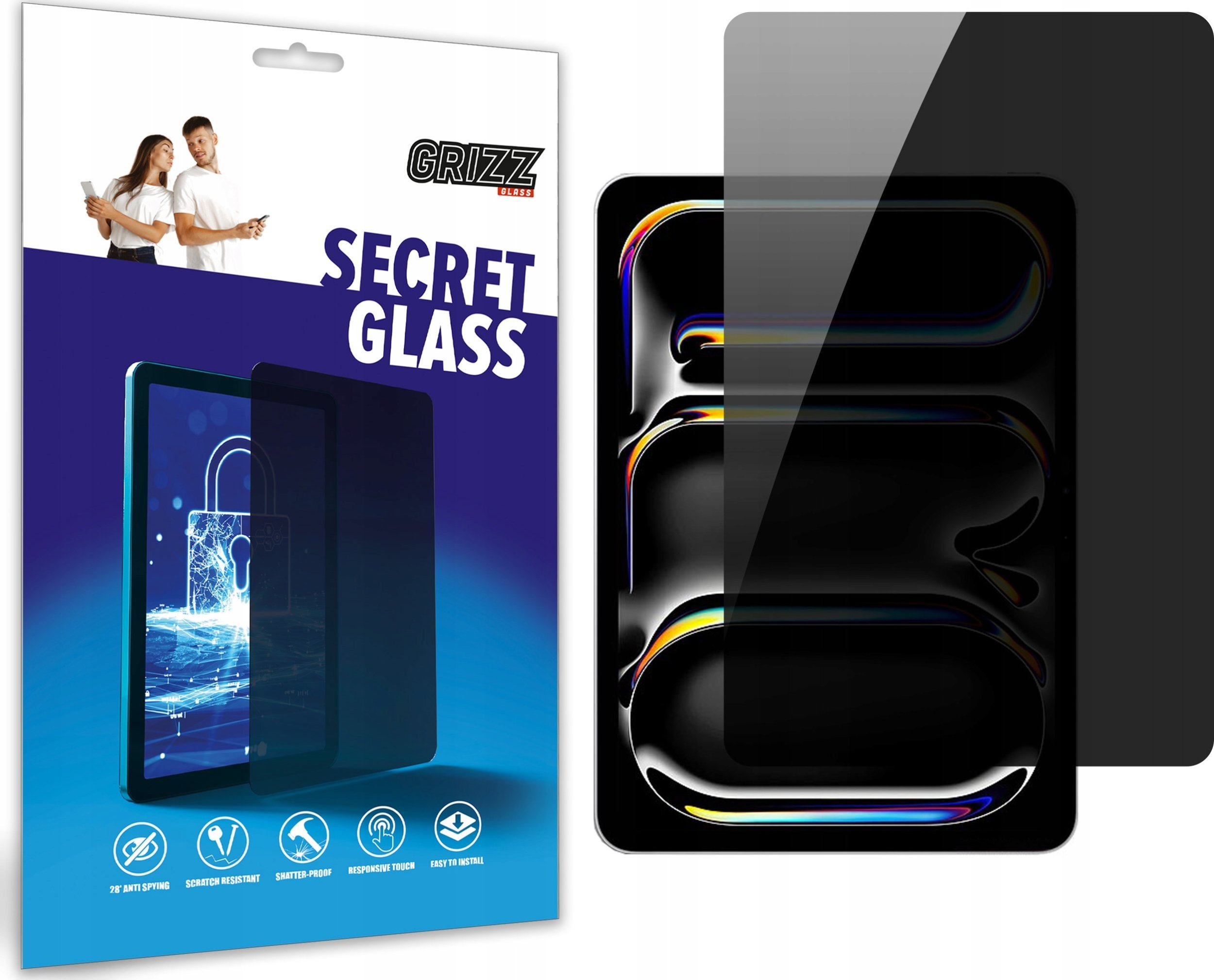 GrizzGlass Szkło prywatyzujące GrizzGlass SecretGlass do Apple iPad Pro 11" 2024 (5. generacji)