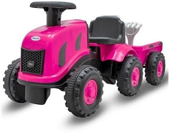 Jeździdełko traktor z przyczepą Benny różowy