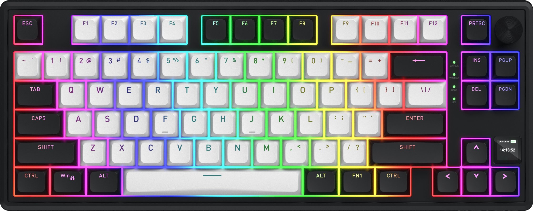 Klawiatura Hator Skyfall 80 Mag Ultima 8K Wireless Aurum Ice Magnetic (HTK3880)