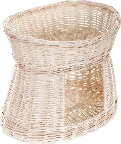 WickerPL BUDA DLA KOTA, LEŻAK DLA ZWIERZĄT, DOMEK DLA KOTA Z WIKLINY PIĘTROWY 50X40 H45 CM