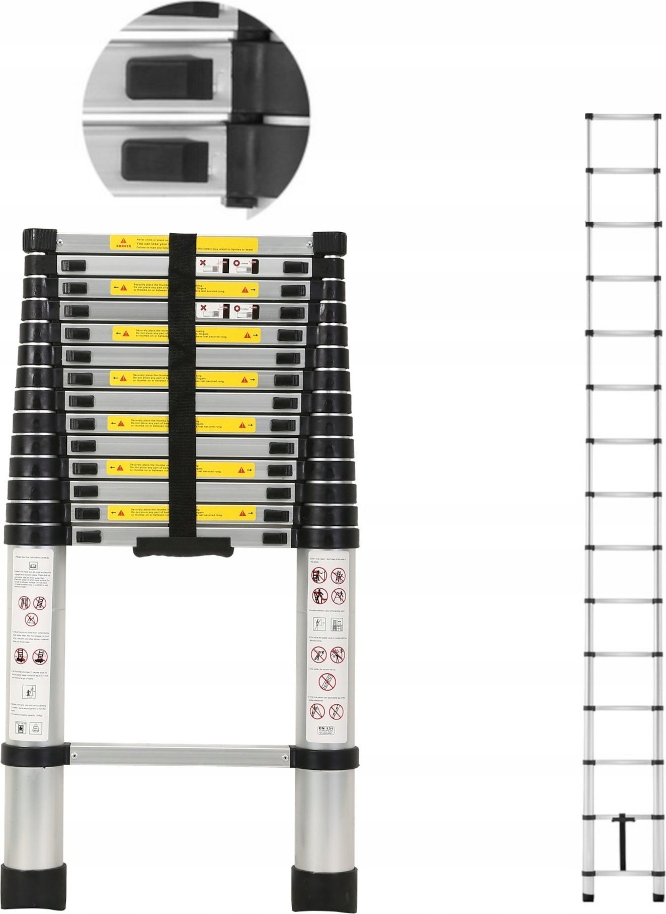 Geko Drabina przystawna aluminiowa 15 stopniowa (G02446)