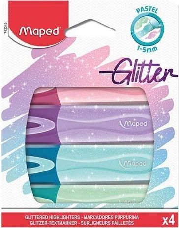 Maped Zakreślacz Fluo Peps pastel/brokat 4 kolory
