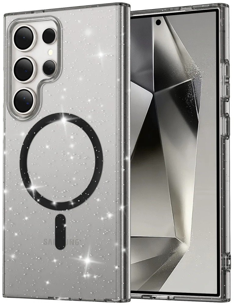 Etu do Galaxy S24 Ultra MagSafe, przezroczysto-czarne