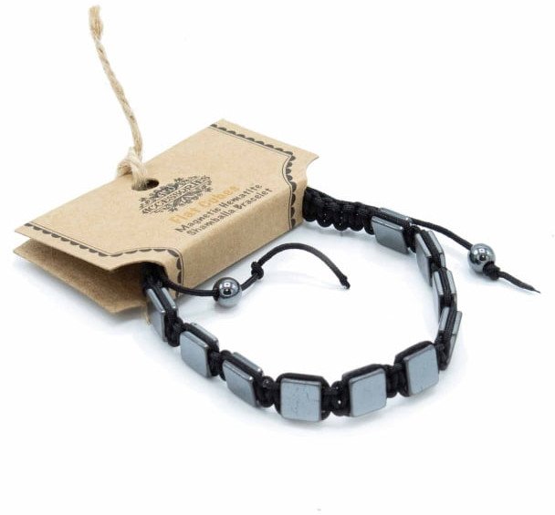 Bransoletka magnetyczna z Hematytu - Płaskie Kostki