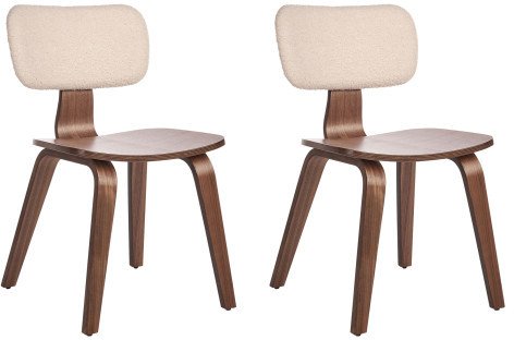 Beliani Zestaw 2 krzeseł do jadalni LUCINDA Drewno Ciemnobrązowy