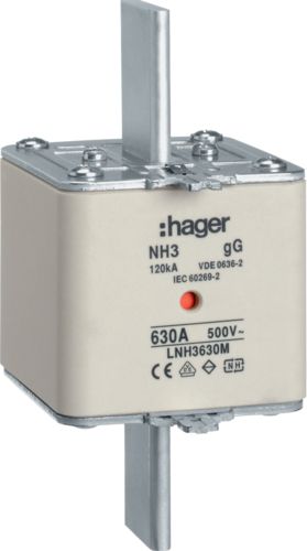 Hager Wkładka bezpiecznikowa NH3 630A 500V gG (LNH3630M)