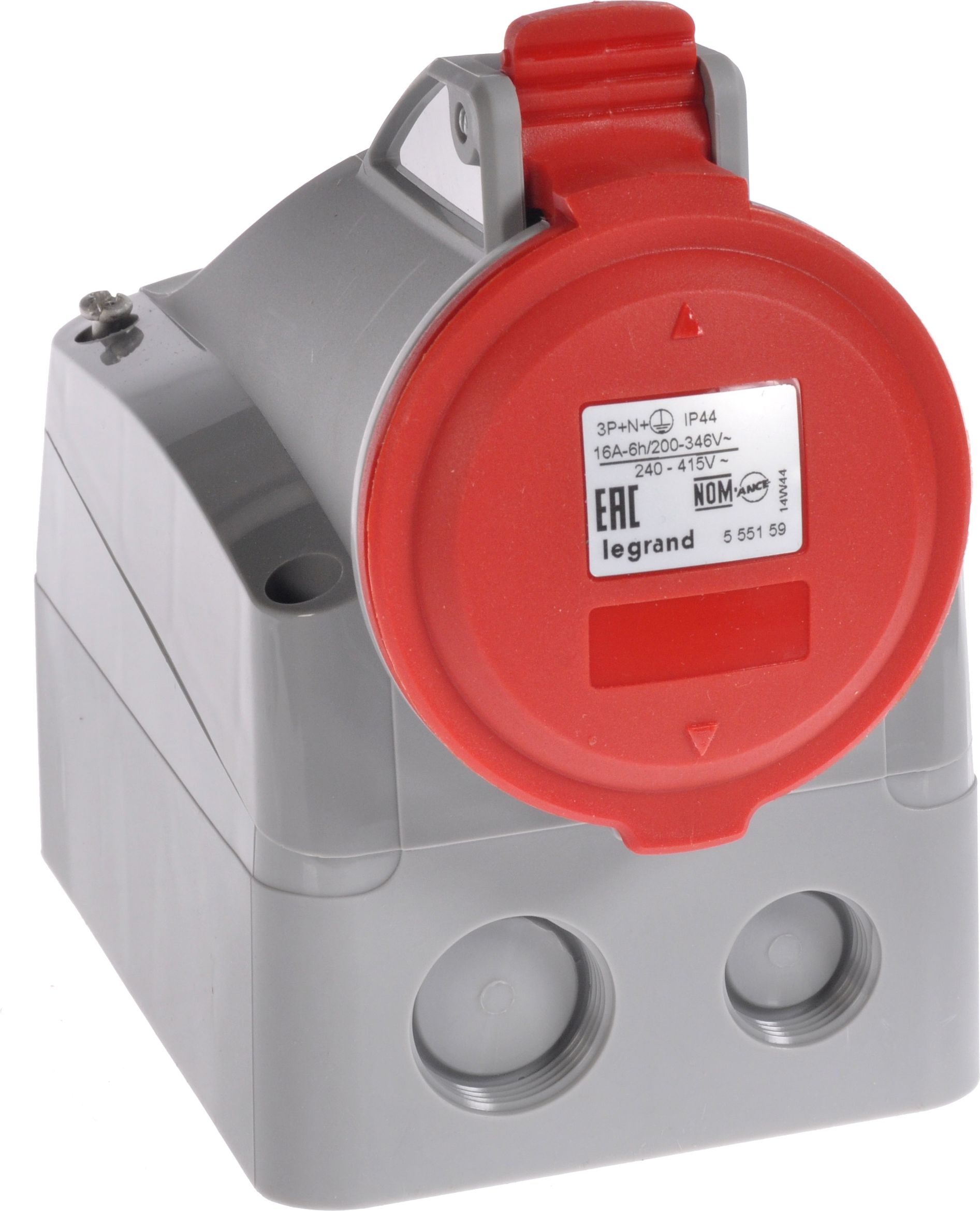 Legrand Gniazdo stałe 16A 5P 400V czerowne IP44 P17 TEMPRA PRO (555159)