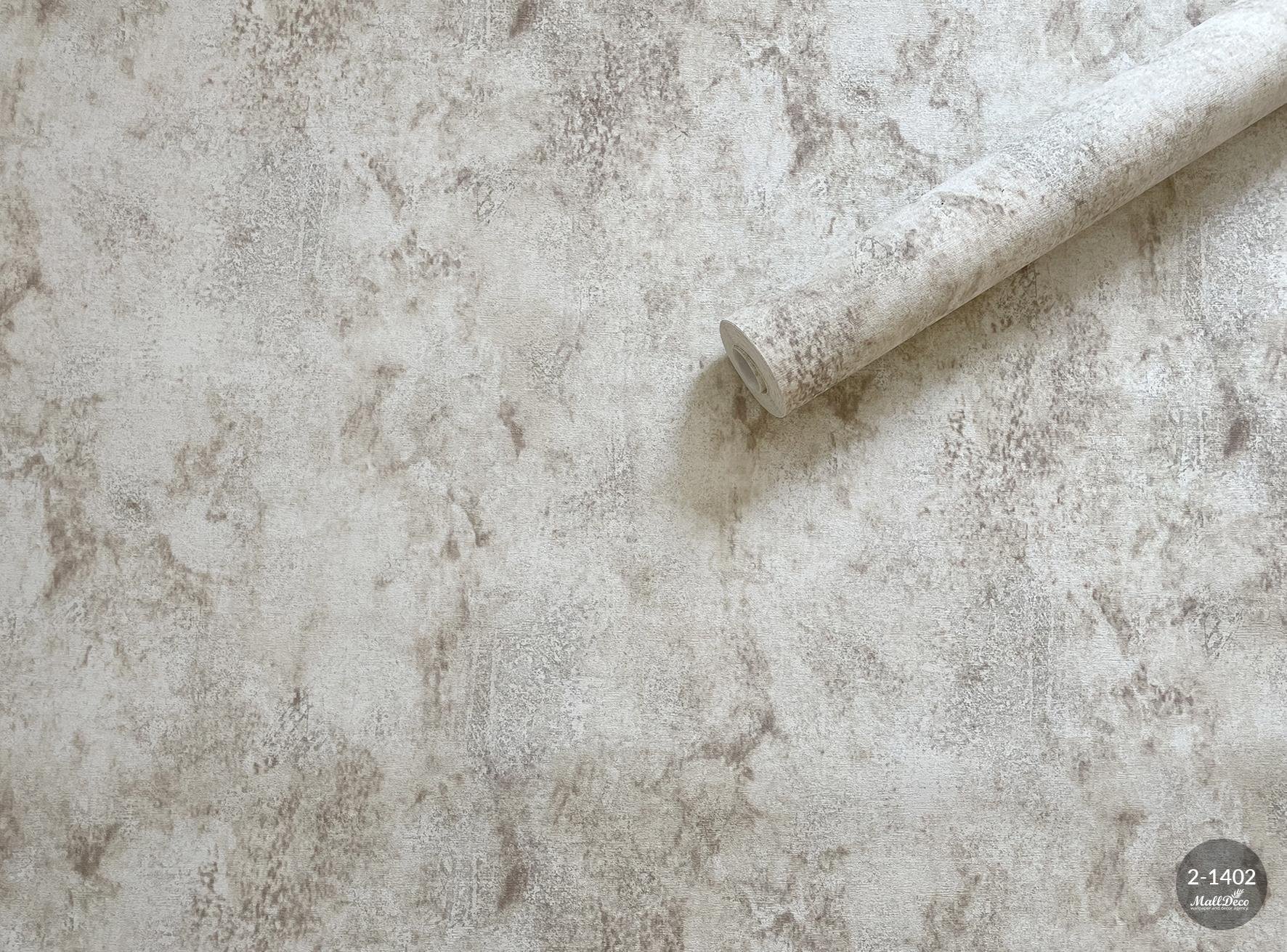 MallDeco JASNOSZARO-MLECZNA TAPETA WINYLOWA SONATA