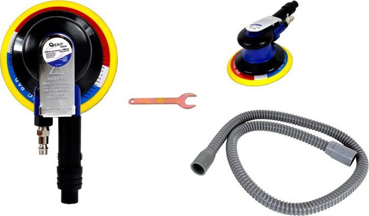 Szlifierka Geko Szlifierka pneumatyczna 150mm /odpył centralny/ PREMIUM (10/12)