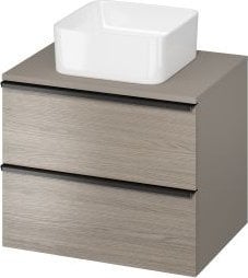 Cersanit S522-023 SZAFKA Z BLATEM VIRGO 60 SZARA UCHW CZARNY // CER.VIRGO-BLAT-60-SZARA-UCH-CZ