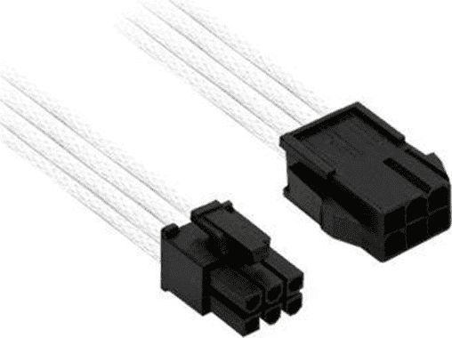 Nanoxia PCIe 6-pin - PCIe 6-pin, 0.3m, Biały (NX6PV3EW)