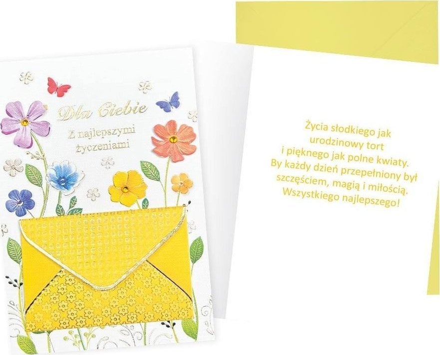 Karnet B6 Urodziny (damskie, kwiaty)