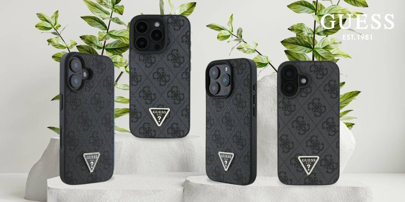 Guess GUHCP16XP4TDPK iPhone 16 Pro Max 6.9" czarny/black hardcase Leather 4G Triangle Strass MagSafe