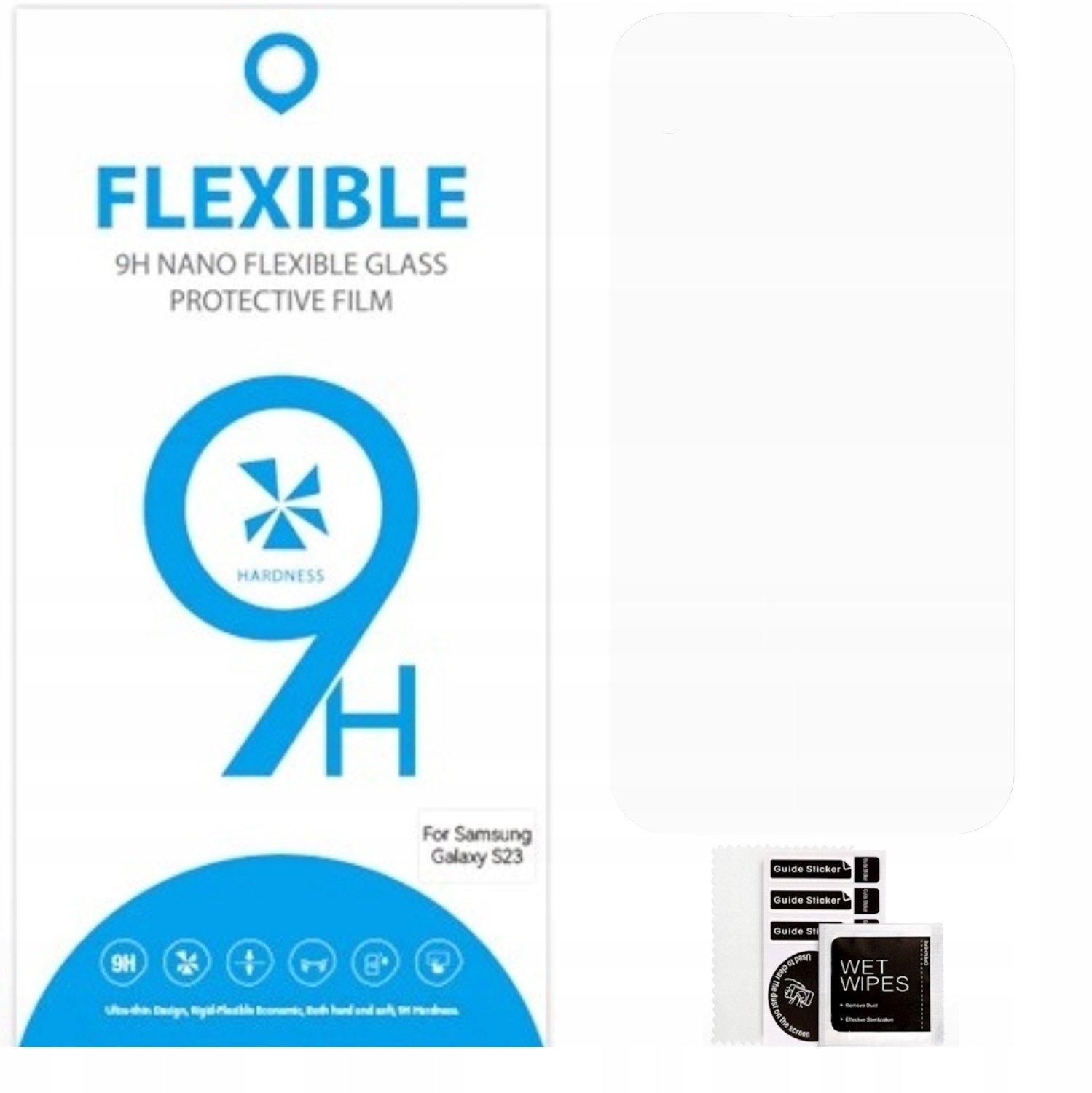 Szkło hybrydowe COMMY do iPhone 15 Pro Hartowane + folia = flexible