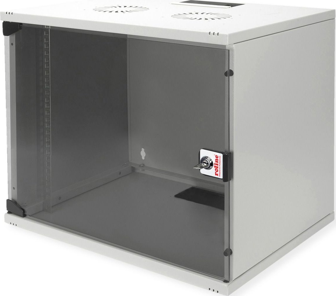 Roline Wandgeh�use Basic 48,26cm 19Zoll 7 HE 540x400 BxT Bausatz grau