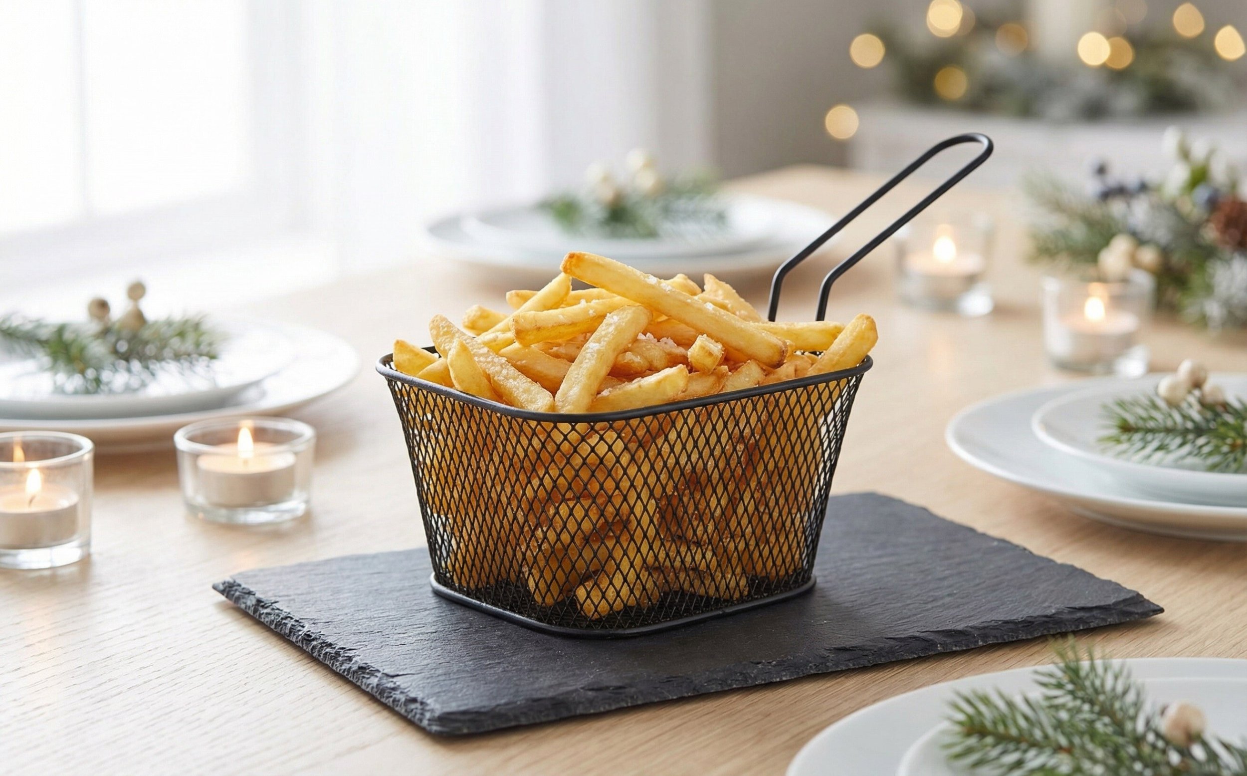 MPLCo Koszyk do serwowania frytek czarny duży