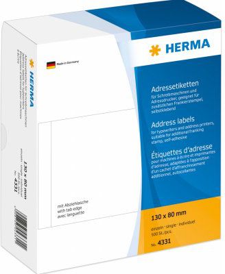 Herma Etykiety adresowe 130x80 mm 4331