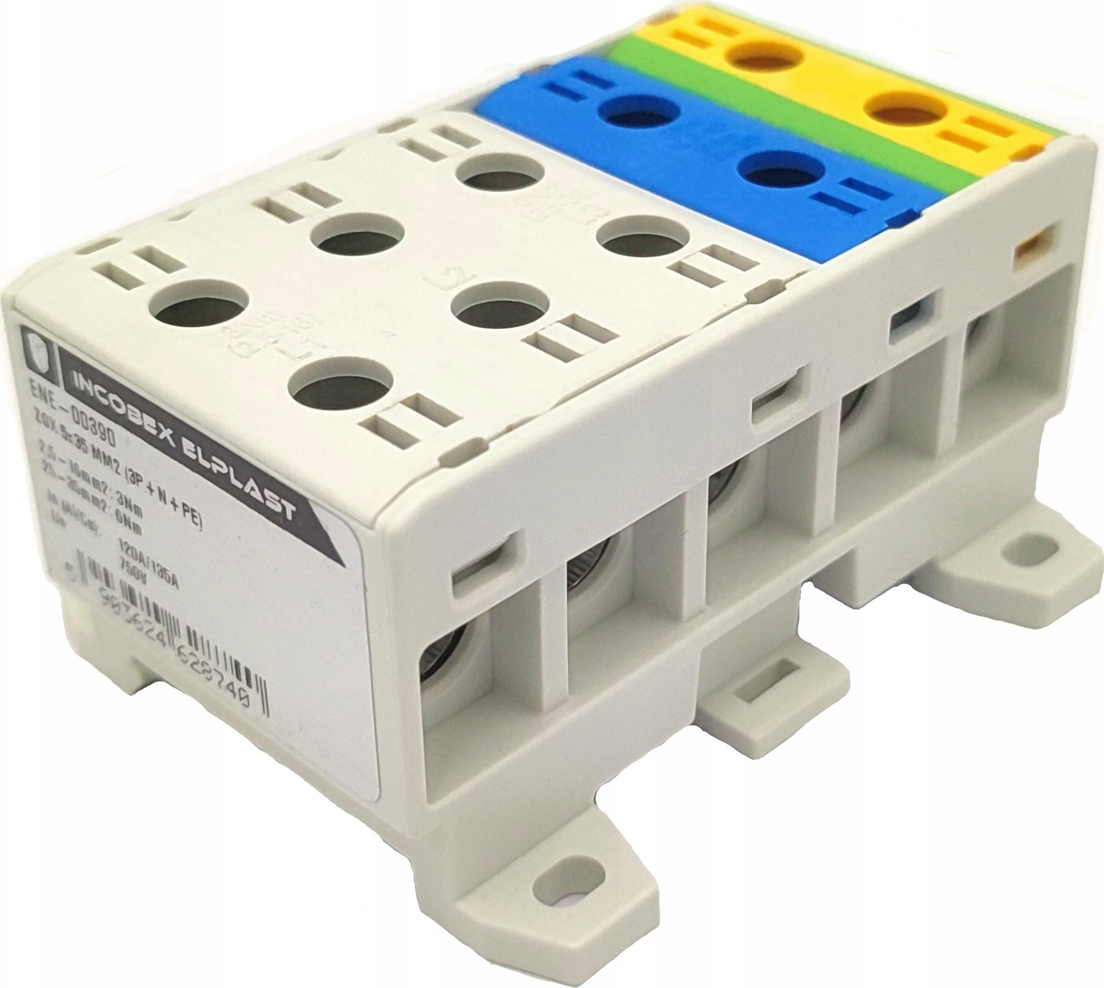 Incobex Listwa zaciskowa pięciopolowa ZGX 5x35 mm2 (3P+N+PE) ENE-00390