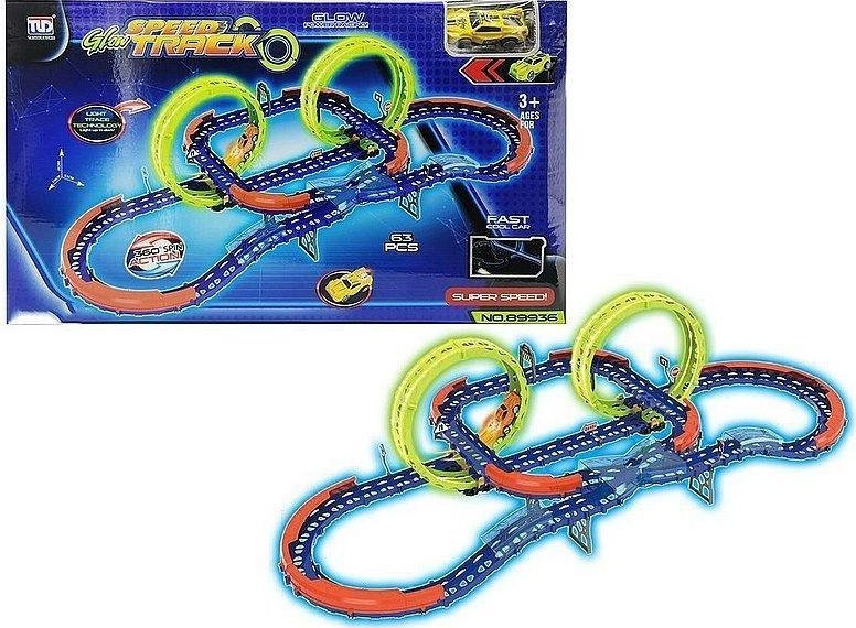 Tor samochodowy na baterie z autkiem i pętlami