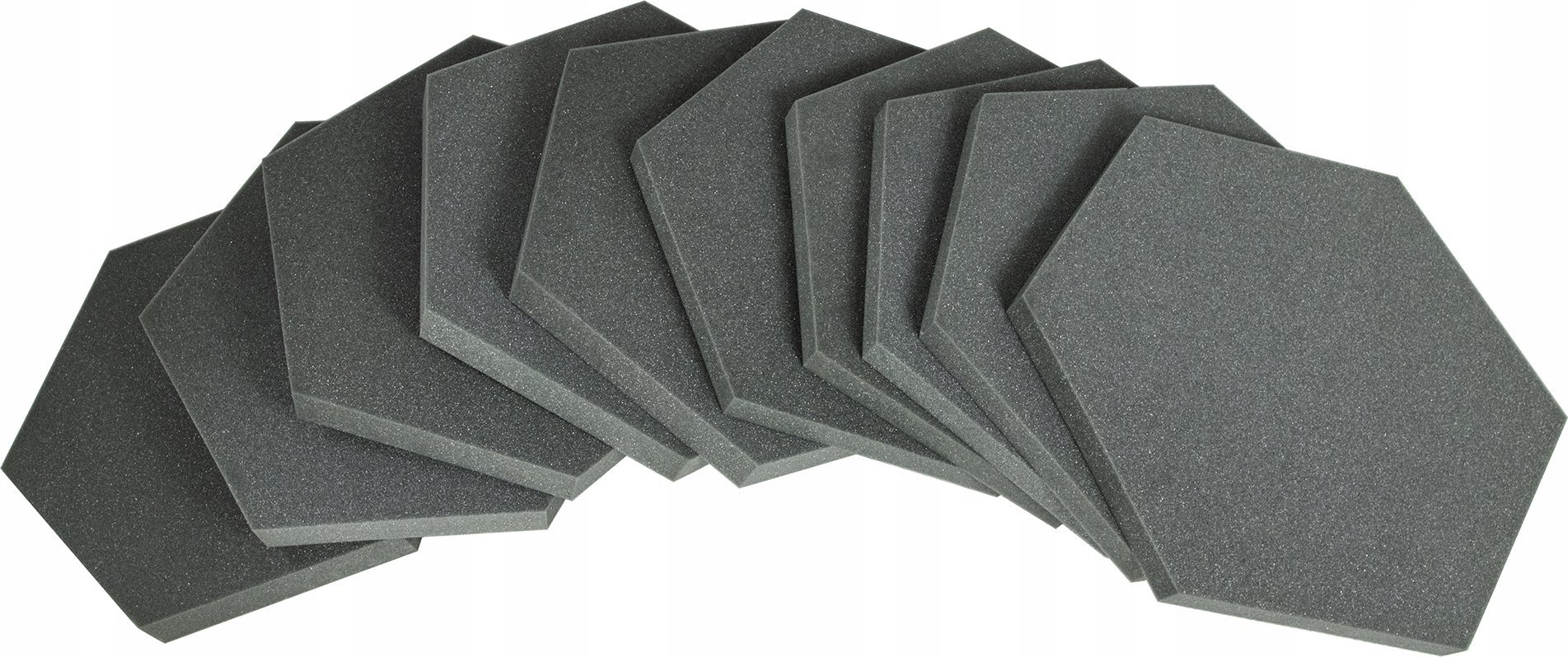 Pianki Akustyczne Hexagony 10 szt grubość 3cm wyciszenie ozdoba do studia na ściany