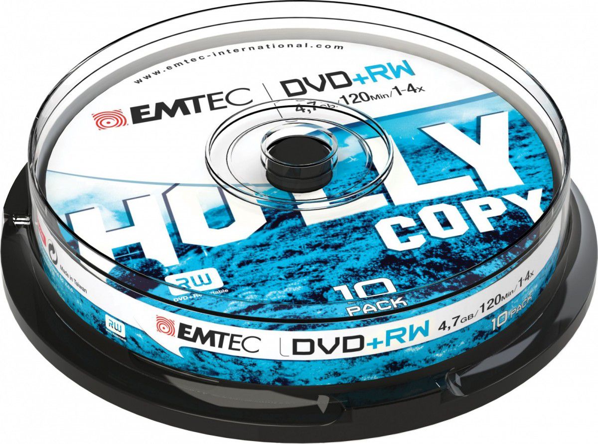 Emtec DVD+RW 4.7 GB 4x 10 sztuk (ECOVPRW47104CB)