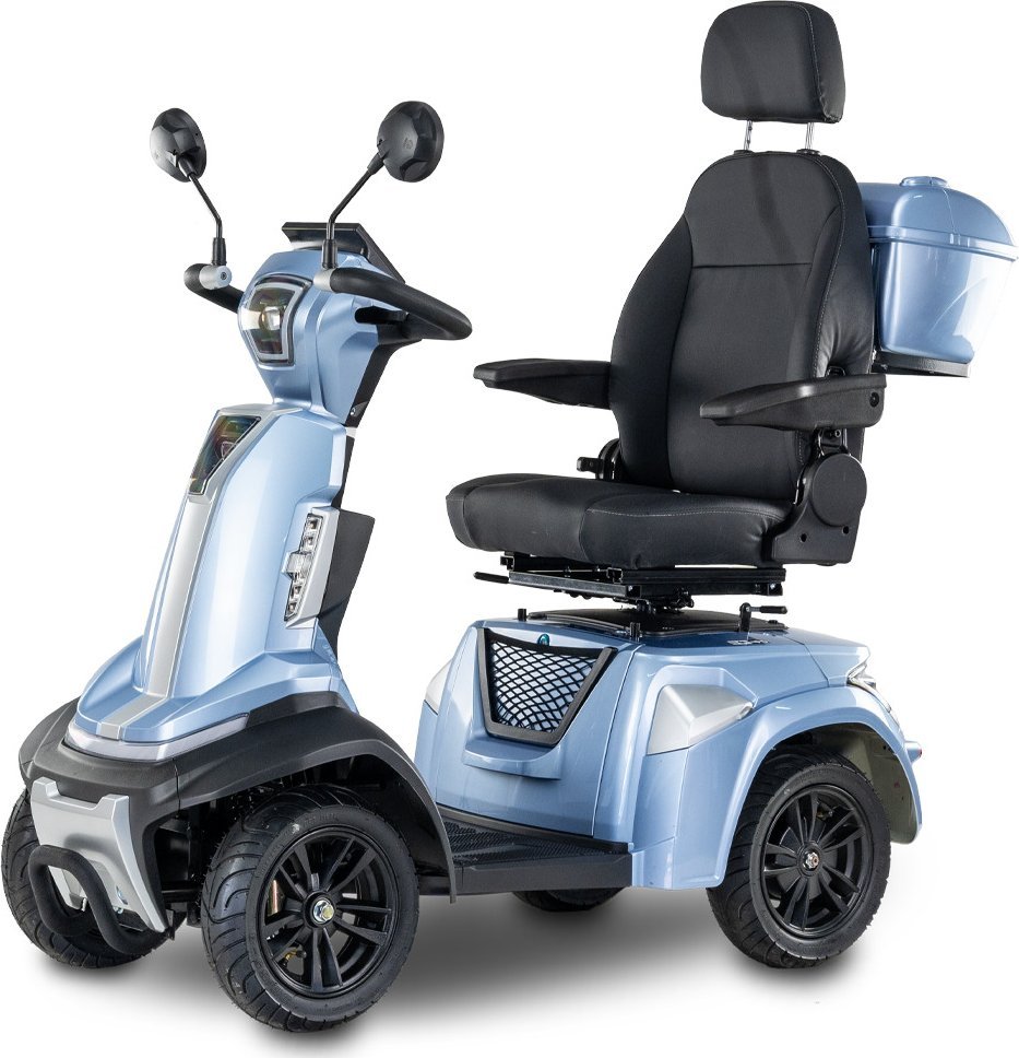 Bili Bike Skuter pojazd inwalidzki elektryczny BILI BIKE SHINO G6-3 z kuferkiem, 20km/h niebieski jasny