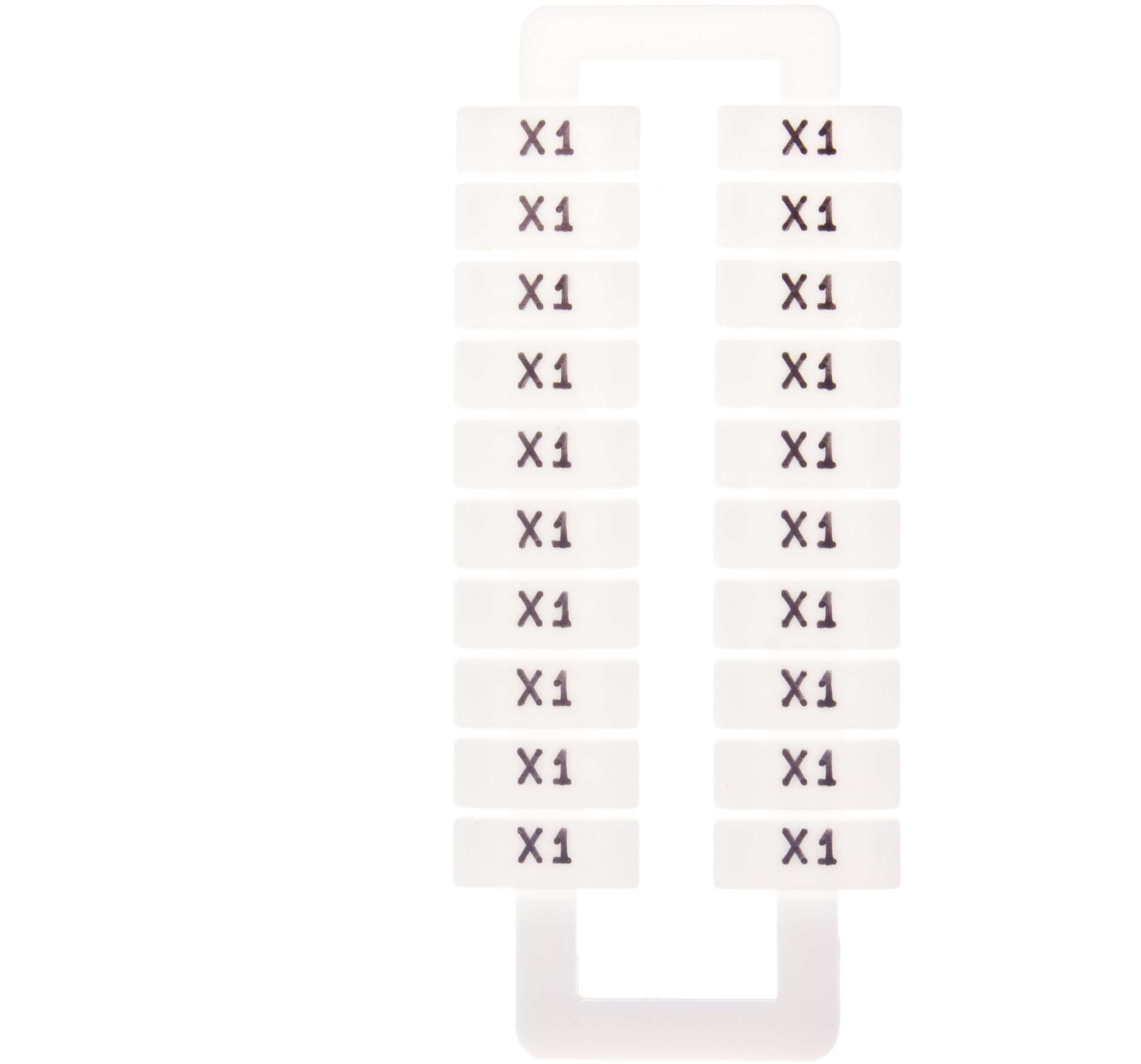 EM Group Oznacznik do złączek EURO 2,5-70mm2 20szt nadruk X1 (43192)