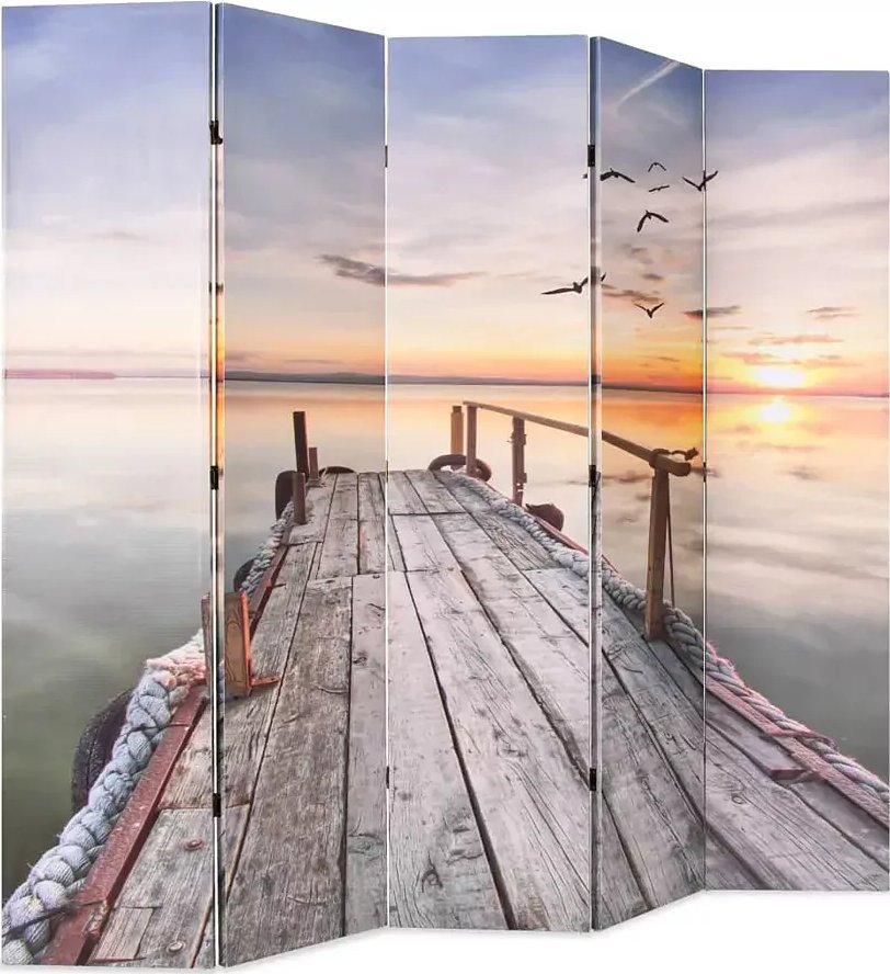 Elior Nowoczesny parawan z nadrukiem jeziora - Wibi 4X 200 x 170 cm