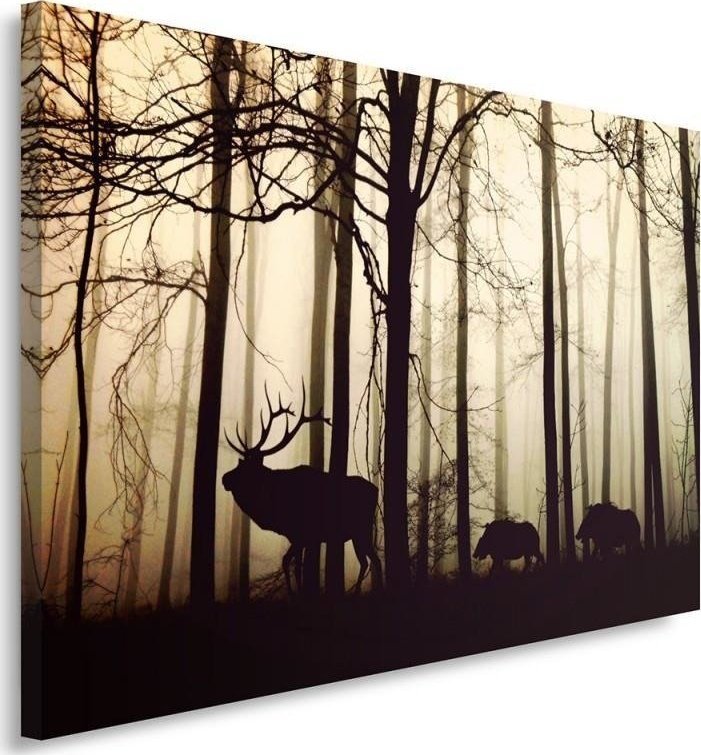 Feeby Obraz, Zwierzęta w lesie - 100x70