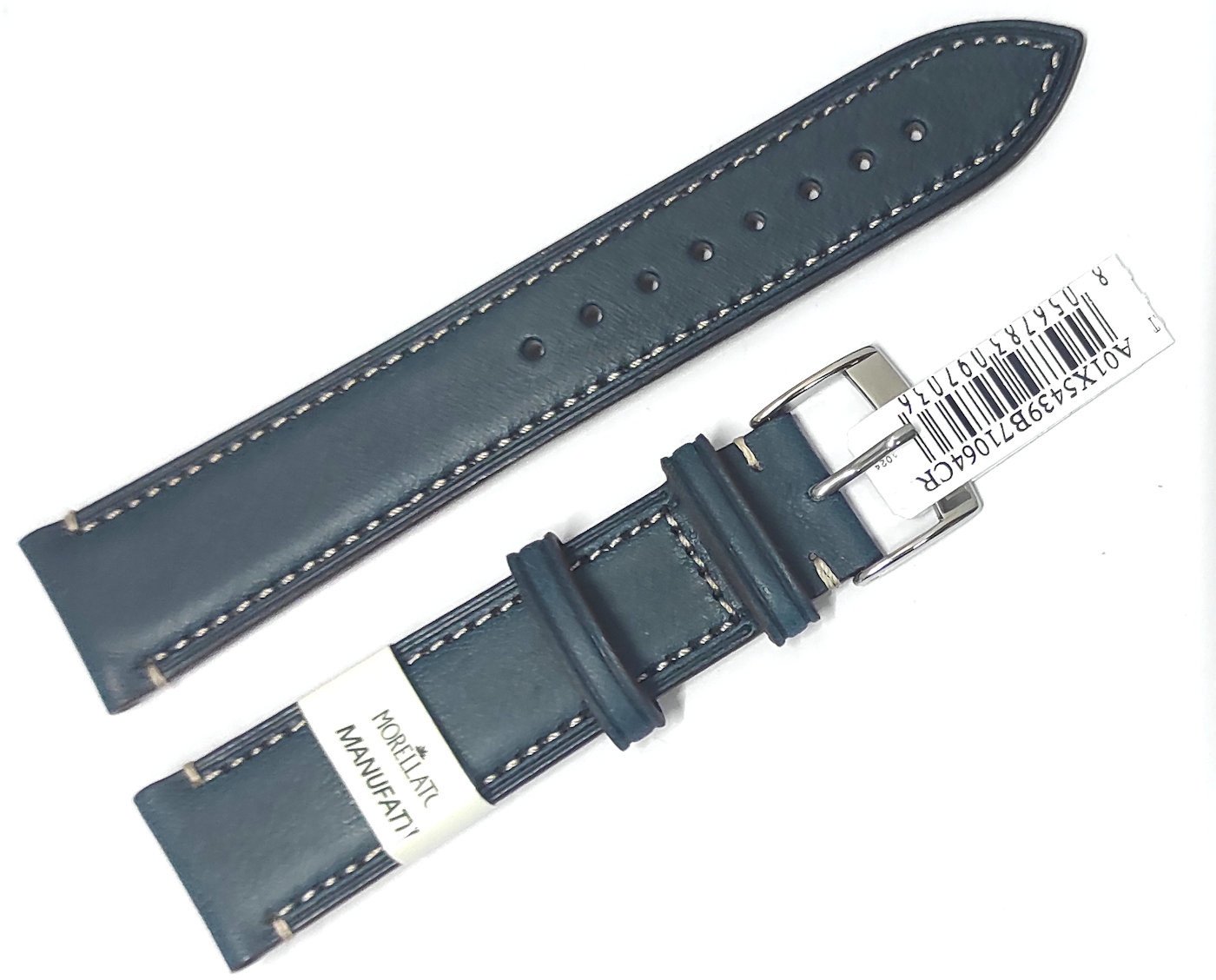 Skórzany pasek do zegarka 22 mm Morellato A01X5439B71064CR22 niebieski .