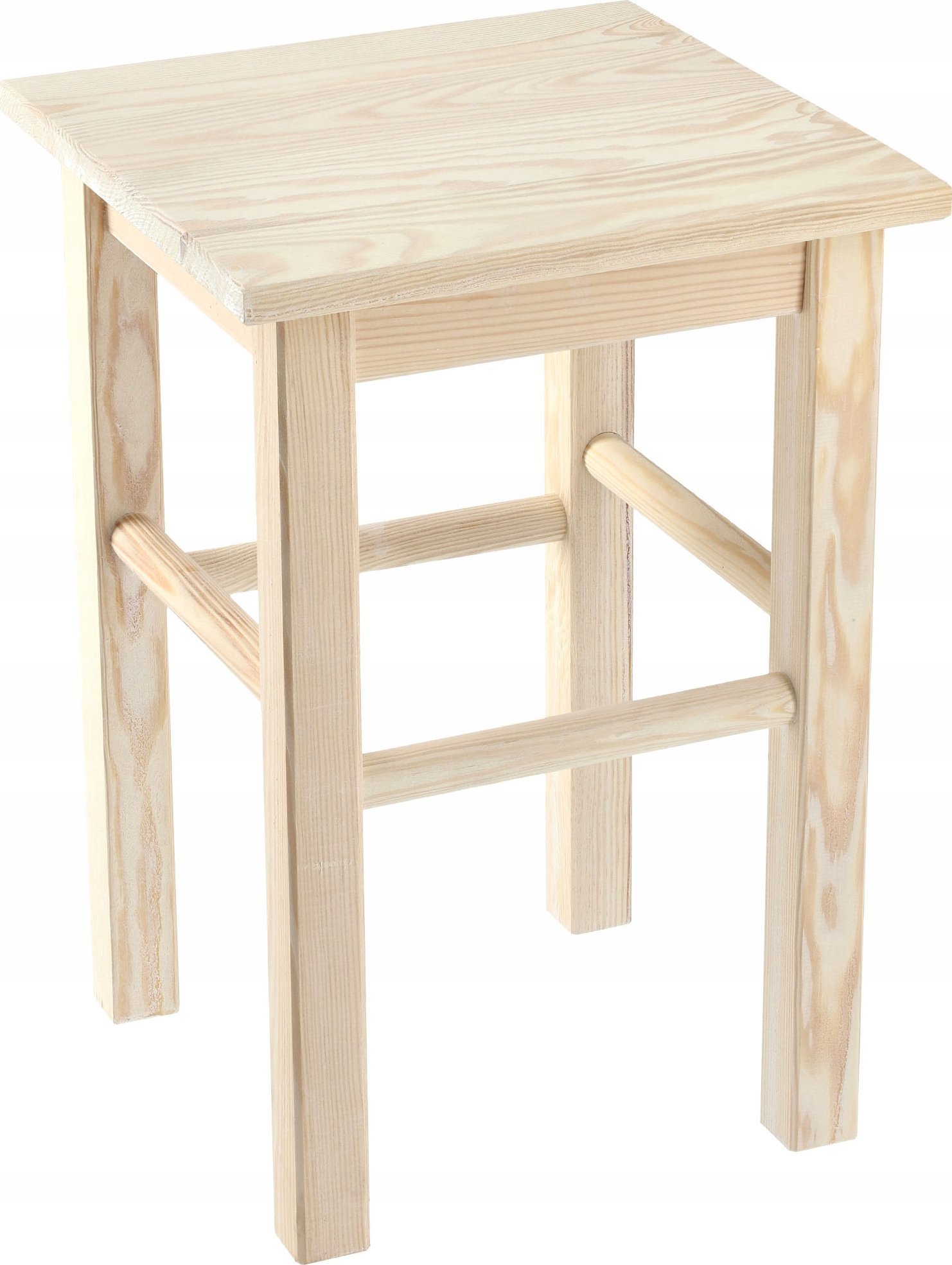 Kadax KADAX Drewniany Taboret Stolek Kuchenny Solidny Naturalny Kwadratowy