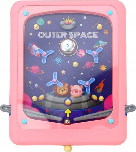 LeanToys Kosmiczna Gra Zręcznościowa Flipper Plansza Różowa