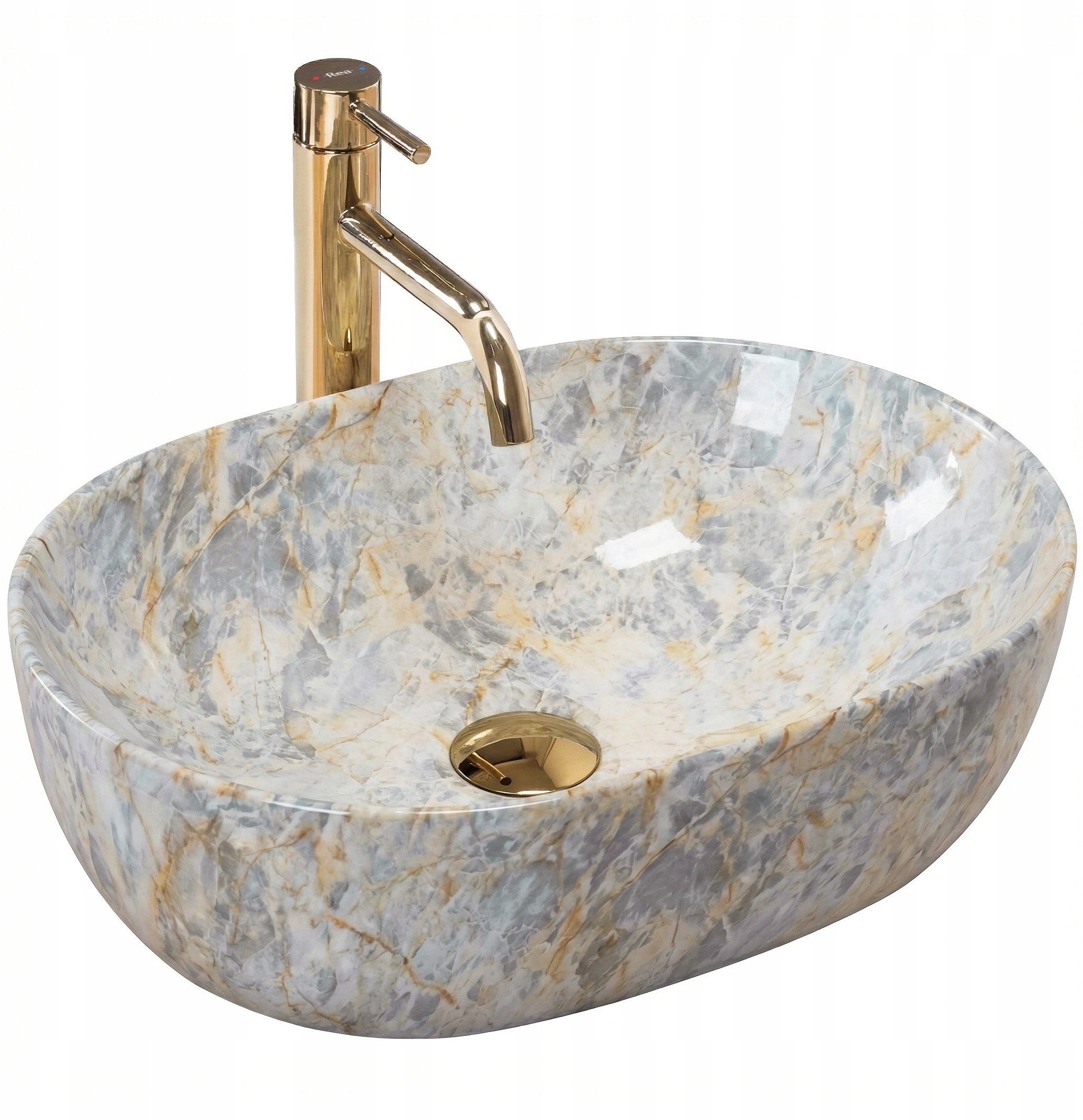 Umywalka Nablatowa REA Amelia Ruststone 48