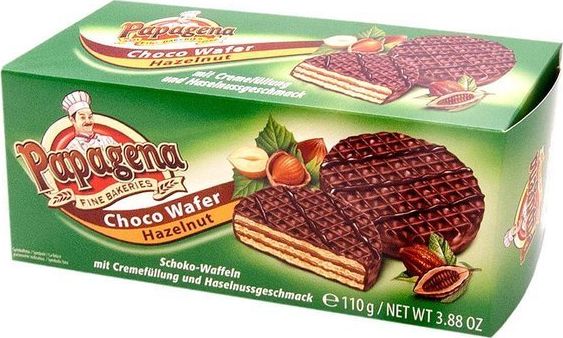 Papagena Papagena Wafle Orzechowe w Czekoladzie 120 g