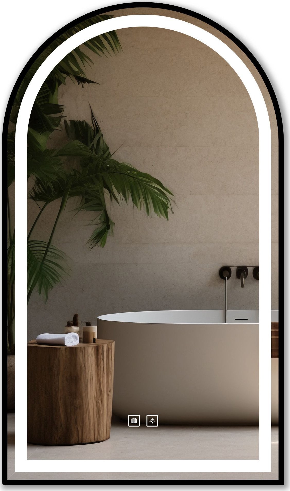 Tutumi LUSTRO ŚCIENNE LED 60x100cm DASH BLACK