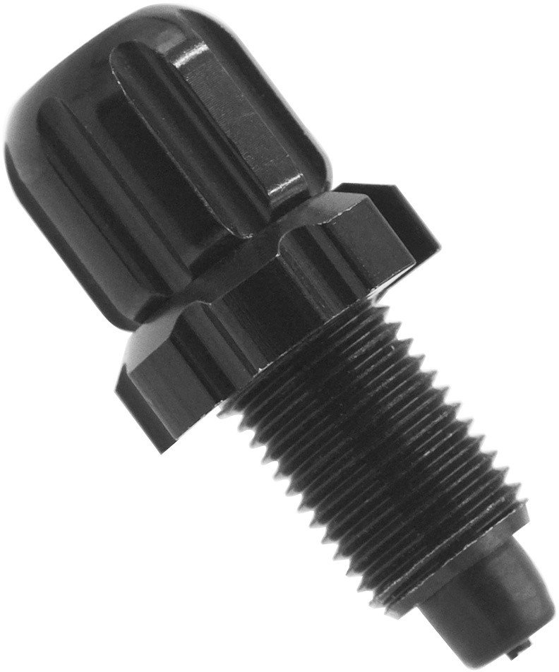 Śruba regulacyjna dźwigni hamulca Alligator, aluminiowa, M10, uszczelniana, czarna.