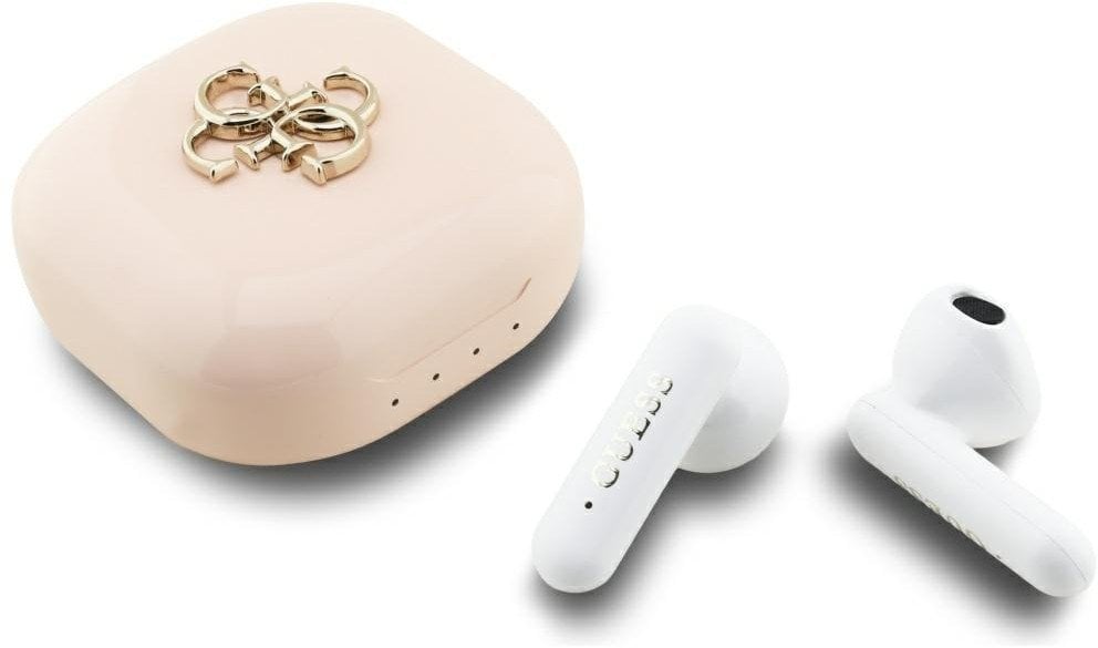 TWS Guess 4G Metal Logo headphones pink
