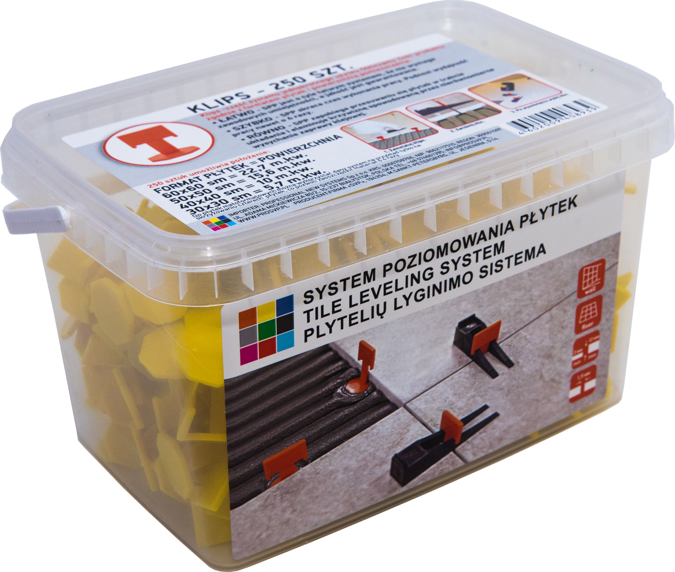 PROFESSIONAL NEW SYSTEMS klipsy do poziomowania płytek 0.9 mm. svp 1000 (szt).