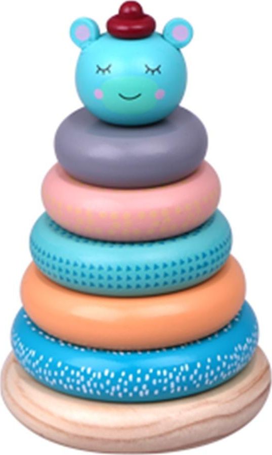 Barbo Toys Drewniana wieża Piramida Leśni Przyjaciele